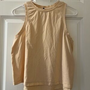 SHEIN Light Yellow Crop Top